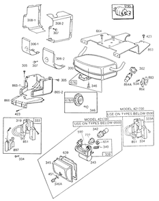 Blowerhsg,mufflers,shielding Diagram and Parts List for 422707-0155-XX  Briggs and Stratton Engine